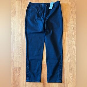 Chico’s So Slimming Girlfriend Slim Leg Ankle Black Jeans - 2R NWT